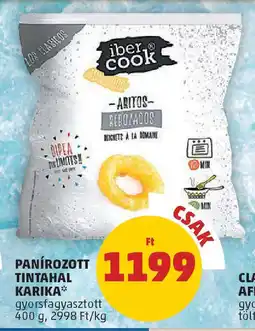 PENNY Ibercook panírozott tintahal karika ajánlat