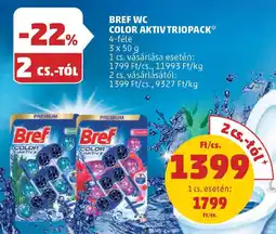 PENNY Bref wc color aktiv triopack ajánlat