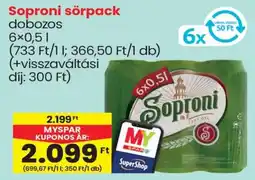 Spar Soproni sörpack ajánlat