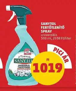 PENNY Sanytol fertőtlenítő spray ajánlat