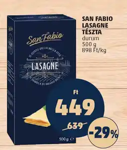PENNY San Fabio lasagne tészta ajánlat