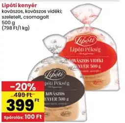 Spar Lipóti kenyér ajánlat