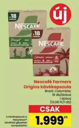 Spar Nescafé Farmers Origins kávékapszula ajánlat