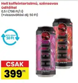 Spar Hell koffeintartalmú, szénsavas üdítőital ajánlat