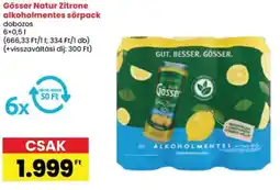 Spar Gösser Natur Zitrone alkoholmentes sörpack ajánlat