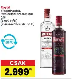 Spar Royal eredeti vodka ital ajánlat