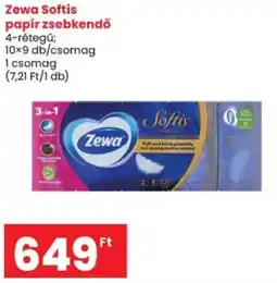 Spar Zewa Softis papír zsebkendő ajánlat
