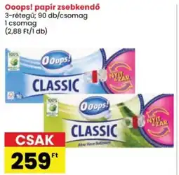 Spar Ooops! papír zsebkendő ajánlat