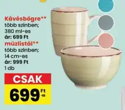 Spar Kávésbögre / müzlistál ajánlat