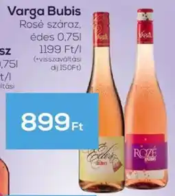 GRoby Varga Bubis Rosé száraz, édes ajánlat
