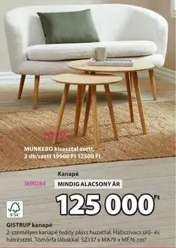 JYSK GISTRUP kanapé ajánlat