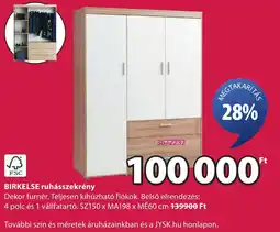 JYSK BIRKELSE ruhásszekrény ajánlat
