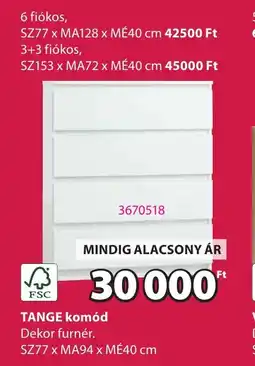 JYSK TANGE komód ajánlat