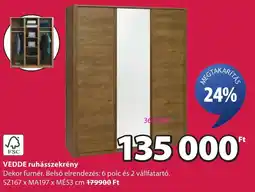 JYSK VEDDE ruhásszekrény ajánlat