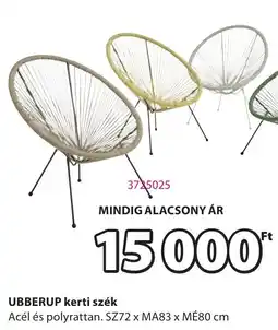 JYSK UBBERUP kerti szék ajánlat
