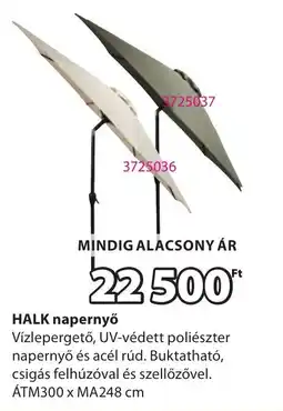 JYSK HALK napernyő ajánlat