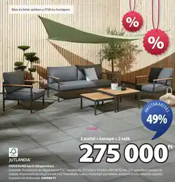 JYSK JUTLANDIA ODDESUND kerti ülőgarnitúra ajánlat