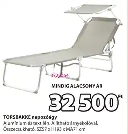 JYSK TORSBAKKE napozóágy ajánlat