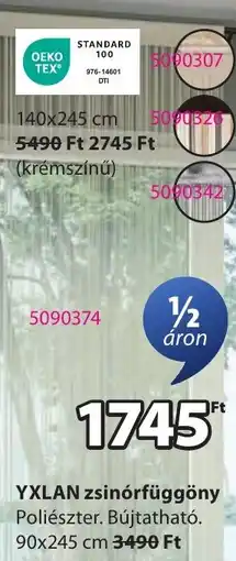 JYSK YXLAN zsinórfüggöny ajánlat
