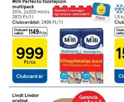 Tesco Milli Perfecto főzőtejsz az olcsó árakran ajánlat
