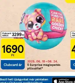 Tesco 5 Surprise meglepetés plüssállat ajánlat