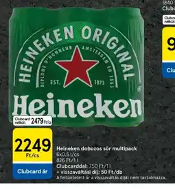 Tesco Heineken dobozos sör multipack ajánlat