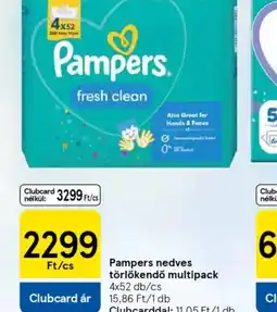 Tesco Pampers nedves törlőkendő multipack ajánlat