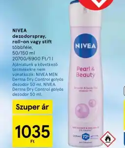 Tesco Nivea dezodorspray, roll-on vagy stift ajánlat