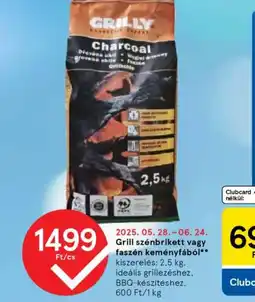 Tesco Grill szénbrikett vagy faszén keményfábl ajánlat