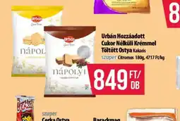 Coop Urbán Hozzáadott Cukor Nélküli Krémmel Töltött Ostya Kaks ajánlat
