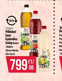 Coop Pölöskei Zero Gyümölcs Szörp ajánlat