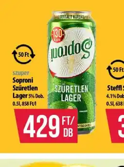 Coop Soproni Szűretlen Lager ajánlat