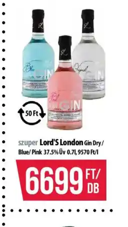 Coop Lord's London Gin Dry/Blue/Pink ajánlat
