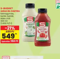 Spar S-Budget szsz és mártás ajánlat