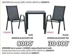 JYSK LEKNES rakásolható kerti szék ajánlat