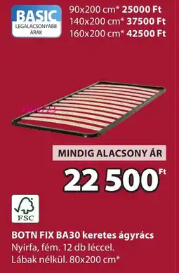 JYSK BOTN FIX BA30 keretes ágyrács ajánlat