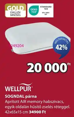 JYSK WELLPUR SOGNDAL párna ajánlat