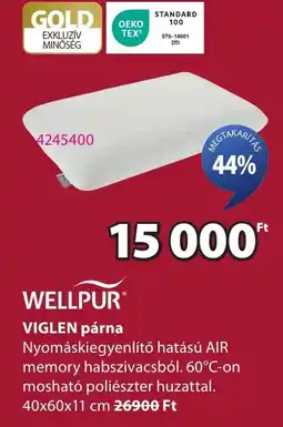 JYSK WELLPUR VIGLEN párna ajánlat