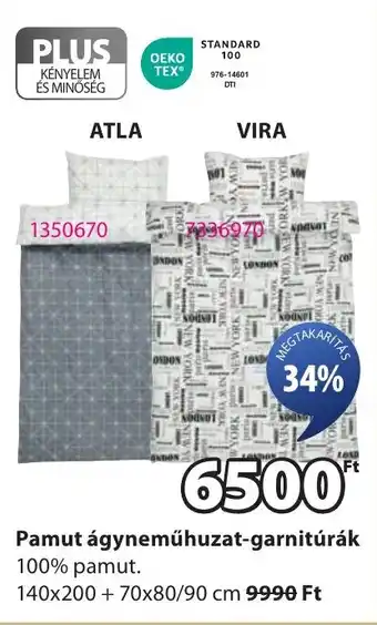 JYSK Pamut ágyneműhuzat-garnitúrák ajánlat