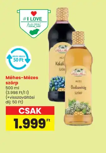 Spar Méhes-Mézes szörp ajánlat