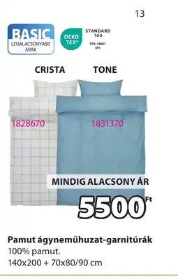JYSK CRISTA / TONE Pamut ágyneműhuzat-garnitúrák ajánlat
