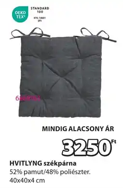 JYSK HVITLYNG székpárna ajánlat