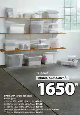 JYSK BASIC BOX tároló dobozok ajánlat