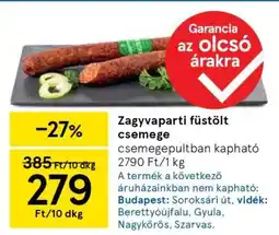 Tesco Zagyvaparti füstölt csemege ajánlat