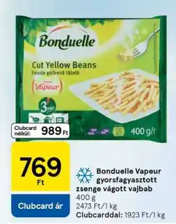 Tesco Bonduelle Vapeur gyorsfagyasztott zsenge vágott vajbab ajánlat