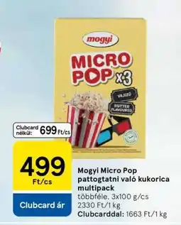 Tesco Mogyi Micro Pop pattogatni való kukorica multipack ajánlat