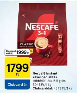 Tesco Nescafé instant kávéspecialitás ajánlat