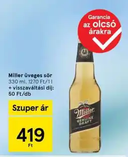 Tesco Miller Üveges Sör ajánlat