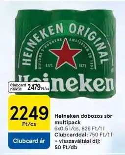 Tesco Heineken dobozos sör multipack ajánlat