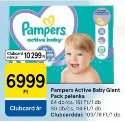 Tesco Pampers Active Baby Giant Pack pelenka ajánlat